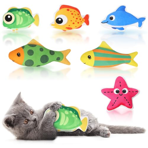 homdat Katzenminze Katzenspielzeug,8 StüCk Katzen Spielzeug Set, Sicheres Und Ungiftiges Pp-Baumwollmaterial, EnthäLt Katzenminze,Katzen ZubehöR Spielzeug Geeignet FüR Katzen Jeden Alters Zum Spielen von homdat