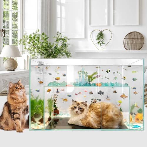 Homegroove Katzenbett für Schildkröten, 80 x 50 x 40 cm – immersives Sichtglas, Höhle für Schildkröten, 80 x 50 x 40 cm, Katzenhaus-Stil Homegroove Katzenbett für Schildkröten, 80 x 50 x 40 cm – immersives Sichtglas, Höhle für Schildkröten, 80 x 50 x 40 cm, Katzenhaus-Stil von homegroove