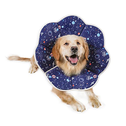 Homelifthub Recuperatives Hundehalsband zur Genesung von Hunden nach Operationen, um Lecken und Kopfkratzern zu stoppen, Galaxie-Hundekegel, verhindert wiederkehrende Infektionen (XS) von homelifthub