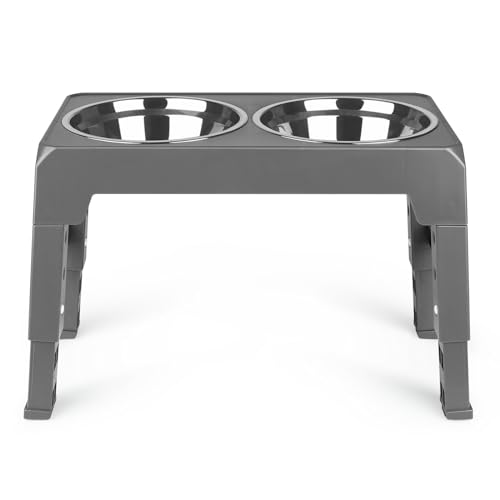 Homewell Futternapfständer für Hunde, verstellbar, Futternapfregal, aus Metall, 4 Höhen, geeignet für Katzen und Hunde Homewell Futternapfständer für Hunde, verstellbar, Futternapfregal, aus Metall, 4 Höhen, geeignet für Katzen und Hunde von homewell