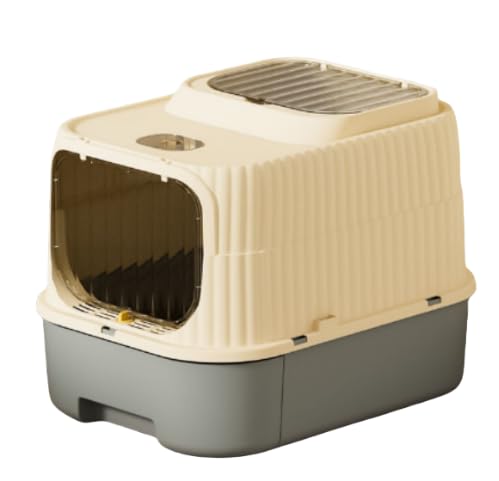 Homewell Große Katzentoilette mit UV-Lampe, geruchloses Katzentoilette mit Kapuze, faltbar, abnehmbare Schublade, 37 x 49 x 37 cm Homewell Große Katzentoilette mit UV-Lampe, geruchloses Katzentoilette mit Kapuze, faltbar, abnehmbare Schublade, 37 x 49 x 37 cm von homewell
