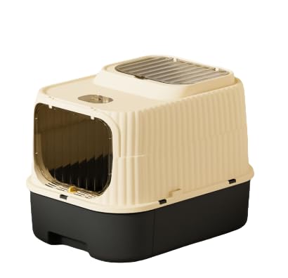 Homewell Große Katzentoilette mit UV-Lampe, geruchloses Katzentoilette mit Kapuze, faltbar, abnehmbare Schublade, 37 x 49 x 37 cm Homewell Große Katzentoilette mit UV-Lampe, geruchloses Katzentoilette mit Kapuze, faltbar, abnehmbare Schublade, 37 x 49 x 37 cm von homewell