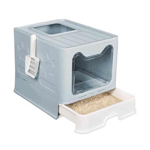 Homewell Katzentoilette im Schubkastenstil, tragbare Katzentoilette bestehend aus einer Katzentoilette, einem Eingang durch Eingangstür und einer Toilette für Katzen mit Ausgang oben Homewell Katzentoilette im Schubkastenstil, tragbare Katzentoilette bestehend aus einer Katzentoilette, einem Eingang durch Eingangstür und einer Toilette für Katzen mit Ausgang oben von homewell