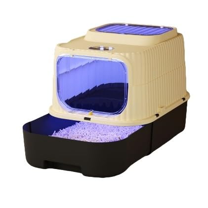 Homewell Katzentoilette mit UV, Katzentoilette abnehmbar, Möbel mit 2 Öffnungen, Tragfähigkeit 15 kg Homewell Katzentoilette mit UV, Katzentoilette abnehmbar, Möbel mit 2 Öffnungen, Tragfähigkeit 15 kg von homewell