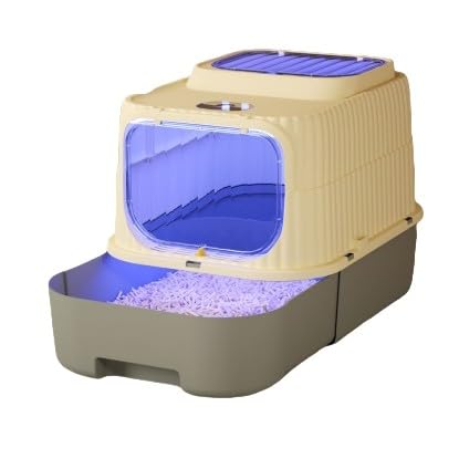 Homewell Katzentoilette mit UV, Katzentoilette abnehmbar, Möbel mit 2 Öffnungen, Tragfähigkeit 15 kg Homewell Katzentoilette mit UV, Katzentoilette abnehmbar, Möbel mit 2 Öffnungen, Tragfähigkeit 15 kg von homewell