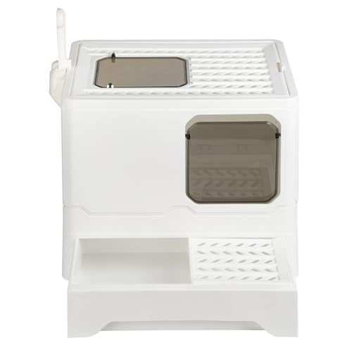 Homewell Tragbare Katzentoilette mit zwei Türen, Katzentoilette, geschlossen, um Gerüche und Abfall zu reduzieren, geeignet für die meisten Katzen Homewell Tragbare Katzentoilette mit zwei Türen, Katzentoilette, geschlossen, um Gerüche und Abfall zu reduzieren, geeignet für die meisten Katzen von homewell