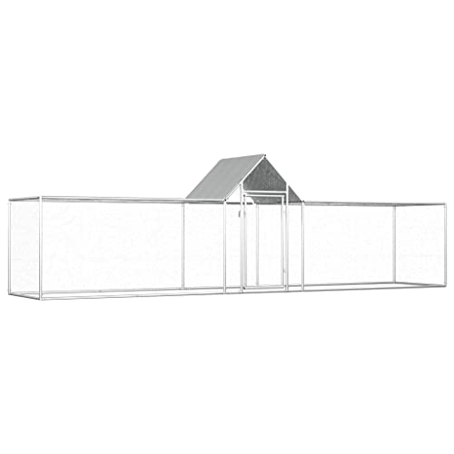 HOMIUSE Hühnerstall Verzinkter Stahl HüHnerstall Winterfest Meerschweinchen Haus HüHnerhaus KleintierkäFig Chicken Run HüHnerhaus Winterfest HüHnergehege Enten, GäNse, Kaninchen 5x1x1,5 m Mitteltür HOMIUSE Hühnerstall Verzinkter Stahl HüHnerstall Winterfest Meerschweinchen Haus HüHnerhaus KleintierkäFig Chicken Run HüHnerhaus Winterfest HüHnergehege Enten, GäNse, Kaninchen 5x1x1,5 m Mitteltür von homiuse