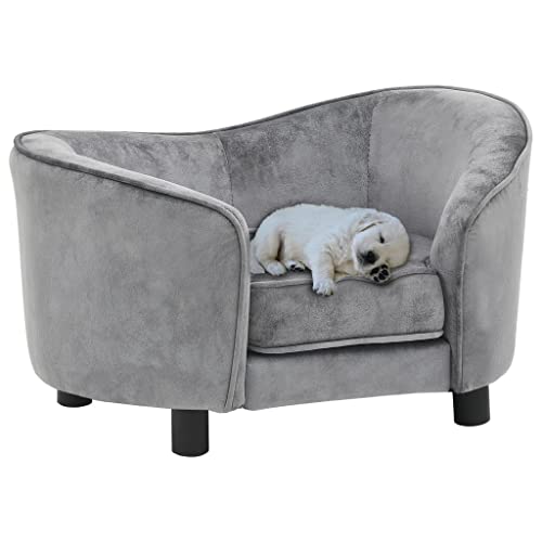 homiuse Hundesofa Grau 69x49x40 cm Plüsch Hundebett Katzenbett Hundebett MittelgroßE Hunde Hundekorb Hundebett Kleine Hundebett Waschbar Katzen Bettchen Erwachsene Katzen und Kleinere Hunde von homiuse