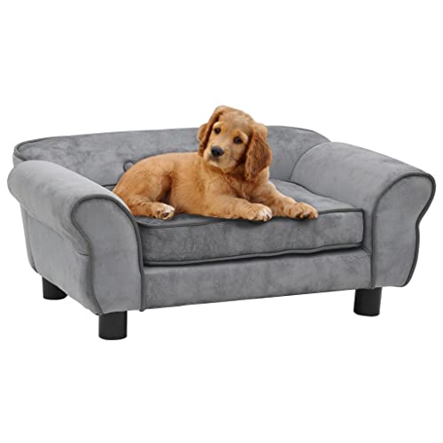 homiuse Hundesofa Grau 72x45x30 cm Plüsch Hundebett Katzenbett Hundebett MittelgroßE Hunde Hundekorb Hundebett Kleine Hundebett Waschbar Katzen Bettchen Erwachsene Katzen und Kleinere Hunde von homiuse