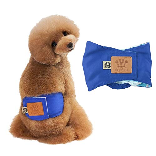 Hundewindeln Hundewindeln FüR HüNdinnen Inkontinenz Windeln für Hunde Hunde Periode Hosen Windel Hündin Hygienehosen für Hunde Windeln Blue,S von hongyupu