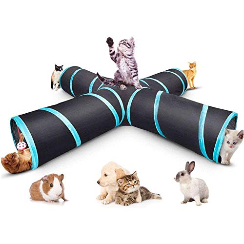 Katzen Spielsachen Katzenspielzeug Cat Maze Tunnel Haustier Tunnel Hund Katzenübungsspielzeug Pet Entertainment Spielzeug 4 Way von hongyupu