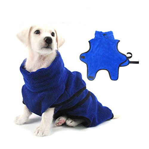 hongyupu Bademantel Hund hundehandtuch Hundetücher saugfähig Haustier Badetuch Katzentrocknungstuch Hundetücher Mikrofaser Duschhandtücher für Haustiere Blue,l von hongyupu