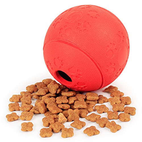 hongyupu Hunde Spielzeug Hunde Spielzeug Kleine Hunde Gummiball Hundesnack-Spender Spiel- und Trainingsspielzeug Hundefutterball Spender Pet Feeder Ball Ball von hongyupu