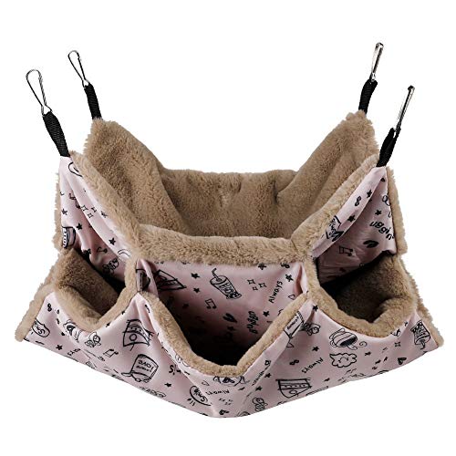 hongyupu Meerschweinchen Zubehoer Ratten Zubehör Zweischichtiger Schlafsack für Eichhörnchen Hamster Cage Zubehör Rattenbett Meerschweinchen-Hängematte pink hongyupu Meerschweinchen Zubehoer Ratten Zubehör Zweischichtiger Schlafsack für Eichhörnchen Hamster Cage Zubehör Rattenbett Meerschweinchen-Hängematte pink von hongyupu