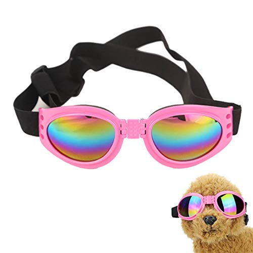 hongyupu Sonnenschutz Hund Hunde Sonnenbrille Gläser für Katzen Faltbare Hundesonnenbrille UV-Brille für Hund Schutzbrille wasserdichte Hundebrille pink hongyupu Sonnenschutz Hund Hunde Sonnenbrille Gläser für Katzen Faltbare Hundesonnenbrille UV-Brille für Hund Schutzbrille wasserdichte Hundebrille pink von hongyupu