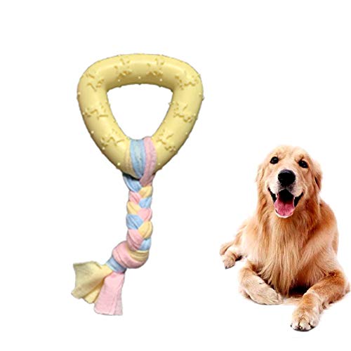 hundespielzeug unzerstörbar für Grosse Hunde hundespielzeug für kleine Hunde Intelligenz Kauen für Hund Hund kaut Lange anhaltende natürliche Triangle,Yellow von hongyupu