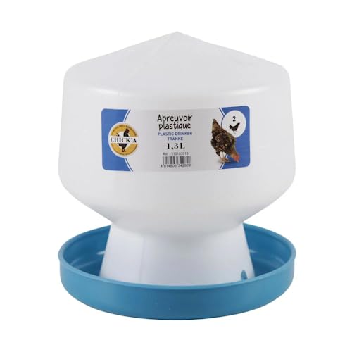 Horizont Kunststoff Hühnertränke Blau, Zuverlässiger Wasserspender für Hühner, 1,3l von horizont