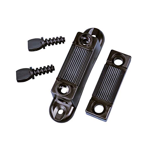 horizont Isolator Weidezaun EUQIBLOCK, Vollkunststoff, für Breitbänder, Bandisolator schwarz, 8 Stück, Band bis 40 mm, Streckenisolator von horizont