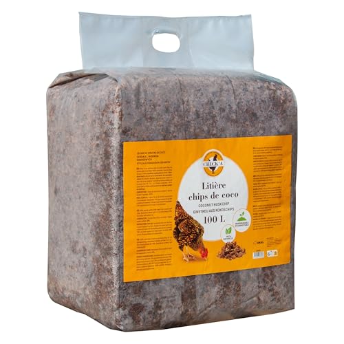 horizont Kokoseinstreu 100 L grob | biologisch abbaubar und kompostierbar, Kokoschips, für Geflügel, Kleintiere, Kleintiereinstreu, Terrarium Bodengrund von horizont