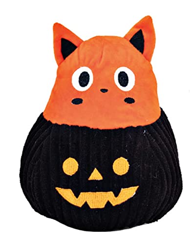 horror-shop Kürbis mit Katze als Halloween Hundespielzeug von horror-shop