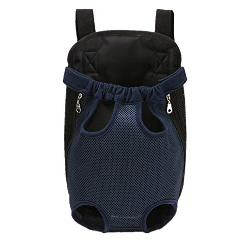 huahuajia Haustier-Tragetasche für Hunde, verstellbar, Hunde-Rucksack, Hunde-Tragetaschen für kleine Hunde, Haustier-Reiserucksack, Hunde-Reiserucksack, dunkelblau, Größe M von huahuajia