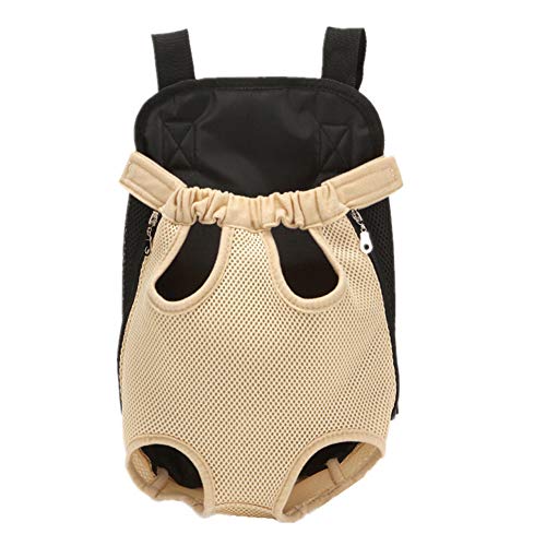 huahuajia Haustier-Tragetasche für Hunde, verstellbar, Hunde-Rucksack, für kleine Hunde, Haustier-Reise-Tragetasche, Haustier-Rucksack, Hunde-Reiserucksack, Gelb, XL von huahuajia