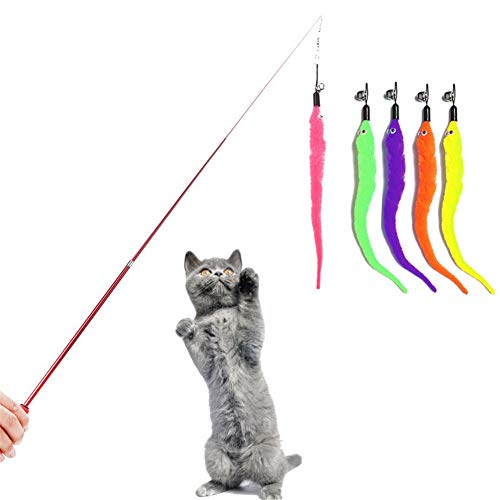 huahuajia katzenspielzeug katzenspielzeug Set Katzenspielzeug mit Federn Katzen-Teaser Katzen Angelruten Spielzeug Katzenstab Katzenspielzeugstock huahuajia katzenspielzeug katzenspielzeug Set Katzenspielzeug mit Federn Katzen-Teaser Katzen Angelruten Spielzeug Katzenstab Katzenspielzeugstock von huahuajia