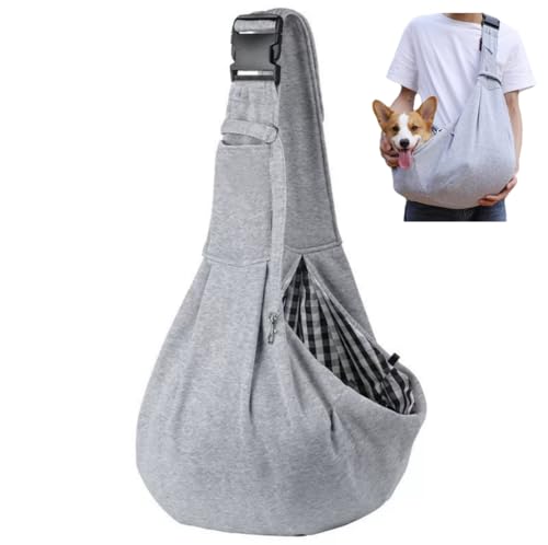 Tragetasche für kleine Hunde, wendbar, verstellbare Gurtschnalle und Sicherheitsleine, für kleine Hunde und Katzen, Grau Tragetasche für kleine Hunde, wendbar, verstellbare Gurtschnalle und Sicherheitsleine, für kleine Hunde und Katzen, Grau von huanghqWanJia