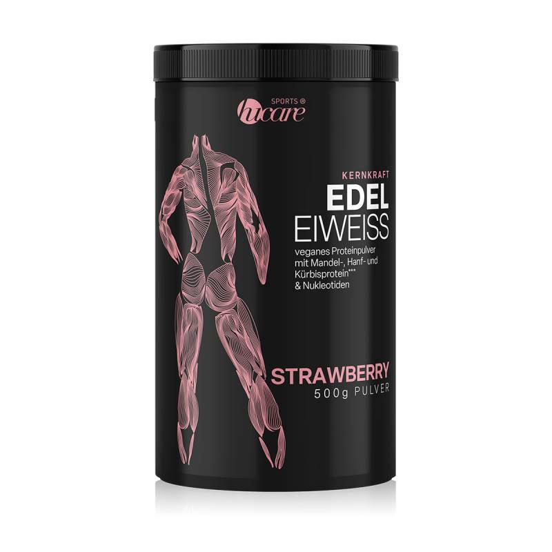 hucare Edel-Eiweiß Strawberry 40 g Probe Kernkraft von hucare