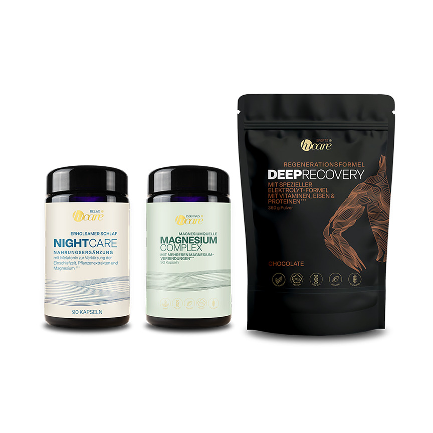hucare Regeneration Bundle Regeneration-Box mit 3 abgestimmten Produkten für Erholung, Schlaf & Zellschutz hucare Regeneration Bundle Regeneration-Box mit 3 abgestimmten Produkten für Erholung, Schlaf & Zellschutz von hucare
