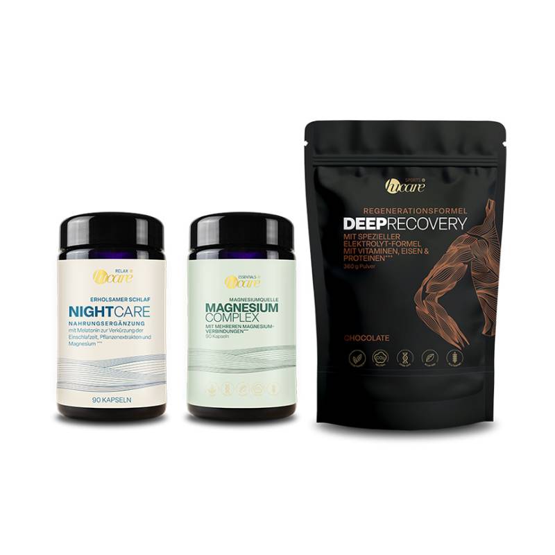 hucare Regeneration Bundle Regeneration-Box mit 3 abgestimmten Produkten für Erholung, Schlaf & Zellschutz hucare Regeneration Bundle Regeneration-Box mit 3 abgestimmten Produkten für Erholung, Schlaf & Zellschutz von hucare