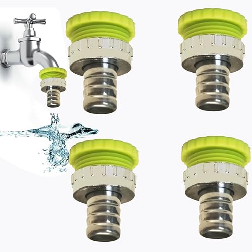 Gardena Anschluss 1/2 Zoll Hahnverbinder 3/4 Zoll,Gardena Adapter Wasserhahn,Kunststoff Adapter Kupplung Schlauchanschluss Set, 2-In-1 Schlauchanschluss Set Für Wasserhahn schlauch Anschluss 4PCS von hufhnwso