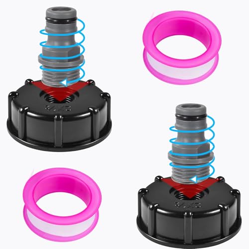 hufhnwso 1/2 Zoll Innengewinde,S60x6 IBC Adapterdeckel,Messing Flüssigkeitslagerdeckel Adapter, Tankanschluss Kunststoffkappe Innengewinde Anschluss Zubehör für Tank von hufhnwso