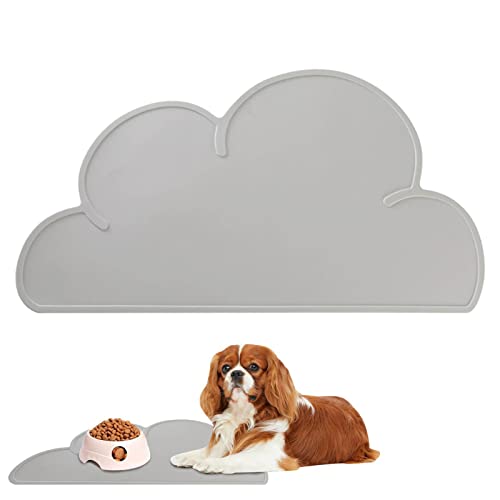 Futternapfmatte für Haustiere, Tiernapf-Cloud Shape Silikon Futtermatte mit spritzwassergeschützter Kante, Pet Food Mat Futternäpfe Tischsets für Zuhause, Küche Abbto Futternapfmatte für Haustiere, Tiernapf-Cloud Shape Silikon Futtermatte mit spritzwassergeschützter Kante, Pet Food Mat Futternäpfe Tischsets für Zuhause, Küche Abbto von huiba