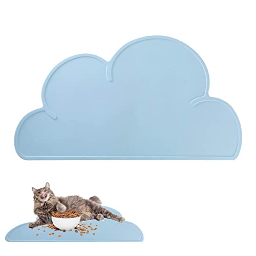 Katzen Abwaschmatten,Waschbare Wolke Esstisch Essen Tischset mit Spritzwassergeschütztem Rand | Pet Food Mat Futterschalen Tischsets für Zuhause, Küche Abbto Katzen Abwaschmatten,Waschbare Wolke Esstisch Essen Tischset mit Spritzwassergeschütztem Rand | Pet Food Mat Futterschalen Tischsets für Zuhause, Küche Abbto von huiba