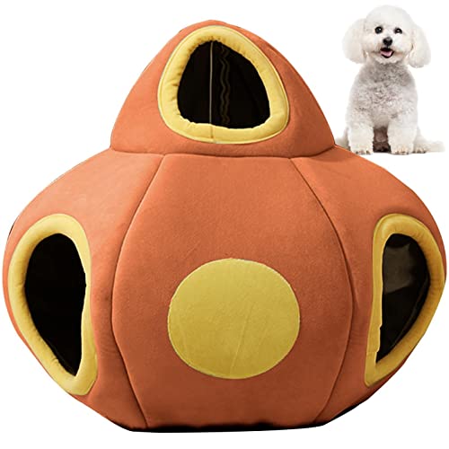Katzenbett | Indoor Bett Creative Spaceship Cat House mit rutschfester Unterseite | Gemütliches Katzenbett waschbar Katzenbett Katzenbett Katzenhütte für draußen schlafende Katzen Abbto von huiba