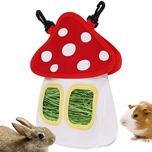 huiba Heu, schöner Heu-Futterspender aus Stoff in Pilzform, Heuaufbewahrung für Chinchilla Hamsters Guinea Small Pets von huiba
