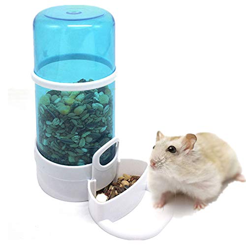Futterautomat Meerschweinchen Zubehoer Futterspender Hamster Futterschalen für Haustiere Kleintierfutterautomat Ratte Futternapf Blue von huihuijia