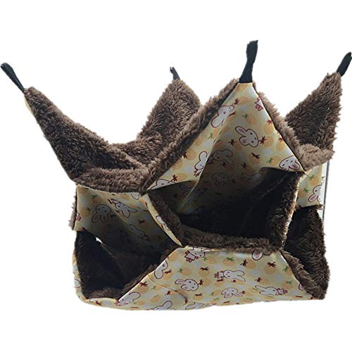 Hamster Hängematte Ratte Hängematten Katze Hängematte Dreilagige Eichhörnchen Schlafsack Ratte Bett Meerschweinchen Hängematte Hamster Käfig Zubehör gelb von huihuijia