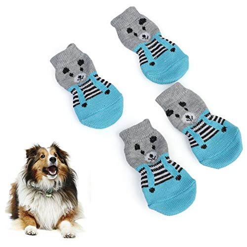 Hundeschuhe Pfotenschutz Hundeschuhe Wasserdicht Hundeschuhe rutschfest Hundestiefel für verletzte Pfoten wasserdicht Hundeschuhe Hundepfotenschutz Gray,Medium von huihuijia