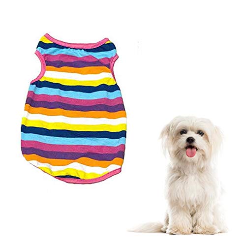 huihuijia Sommerbekleidung für Hunde, Sommerweste, Welpen-Kleidung für kleine Hunde, Hundemäntel für Sommer, französische Bulldogge, Kleidung für Hunde, 1,L von huihuijia