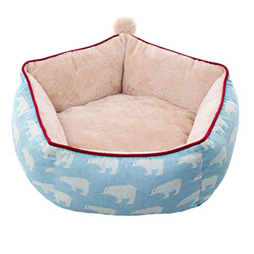 Kreatives fünfeckiges Plüsch-Haustier-Nest, für den Winter, warm, für Hunde und Katzen, Schlafbett von huiingwen