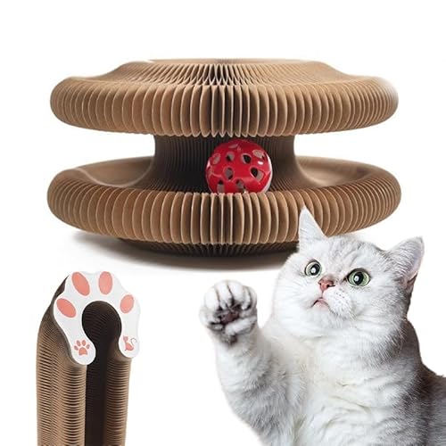 Huotflame Magic Organ Katzen Kratzbrett – Faltbares 3-in-1 Kratzspielzeug mit Glöckchen & Katzenhöhle – Umweltfreundliches Wellpappe Katzenbett für Katzen Indoor Unterhaltung Huotflame Magic Organ Katzen Kratzbrett – Faltbares 3-in-1 Kratzspielzeug mit Glöckchen & Katzenhöhle – Umweltfreundliches Wellpappe Katzenbett für Katzen Indoor Unterhaltung von huoflame