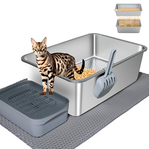 Katzentoilette aus Kiefernholz aus Edelstahl Katzentoilette aus Kiefernholz aus Edelstahl von huqizoo