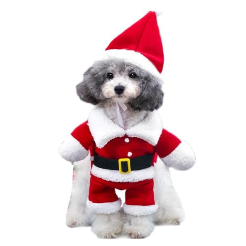 Hundekostüm Dress Up Foto Requisiten Haustier Outfit Weiches Kostüm Weihnachten Weihnachtsmann Mantel Thema Cosplay Zubehör Katze Weihnachtskostüm von huwvqci