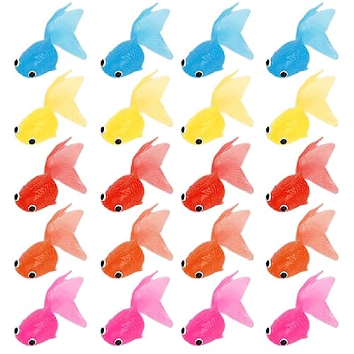 huwvqci 20Pcs Pet Fish For Cat Toy Fish Swimming In Water Cats Drink More Mini Goldfishi Toy Novelty Waterproof Toy Toddler Swimming Toy von huwvqci