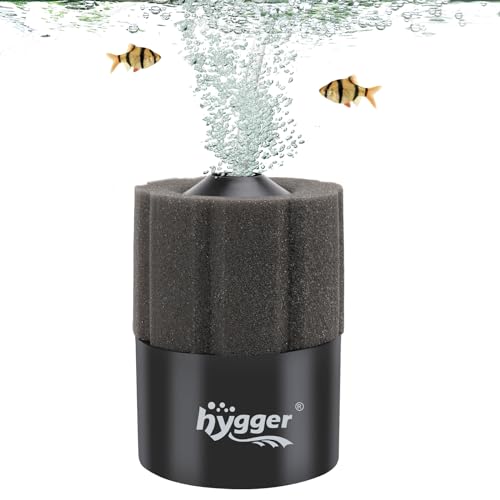 hygger Schwammfilter Aquarium,Aquarium Innenfilter, Tauchschaumfilter Fish Tank Filter mit Gefilterten Keramikkugeln für 5-91L Fry Betta Shrimp Tank (S) von hygger