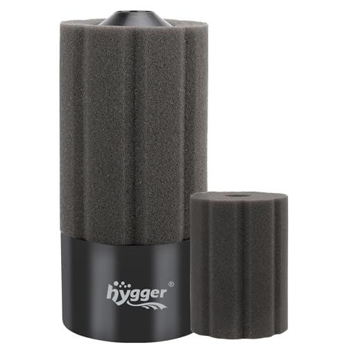 hygger Schwammfilter Aquarium,Aquarium Innenfilter, Tauchschaumfilter Fish Tank Filter mit Gefilterten Keramikkugeln für 250-568L Fry Betta Shrimp Tank (L) von hygger