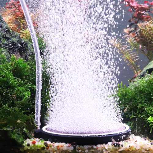 hygger Aquarium-Luftstein: Nano-Blasenstein, leise, ultra-hoch gelöster Sauerstoff, Diffusor-Kit, Aquarium, Bubbler, Nano-Sauerstoff-Luftstein für Aquarien und Hydrokulturen (10 cm) von hygger