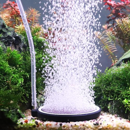 hygger Aquarium-Luftstein: Nano-Blasenstein, leise, ultra-hoch gelöster Sauerstoff, Diffusor-Kit, Aquarium, Bubbler, Nano-Sauerstoff-Luftstein für Aquarium und Hydrokultur, 8 cm von hygger